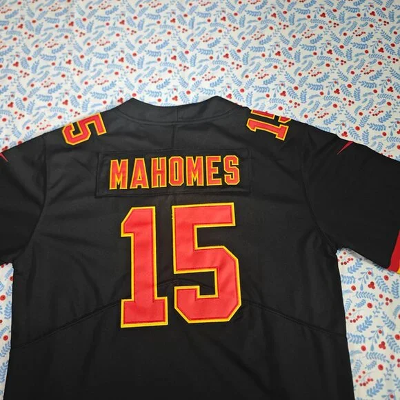 Patrick Mahomes Chiefs Super Bowl Black Jersey No. 15 - Picture 7 of 7